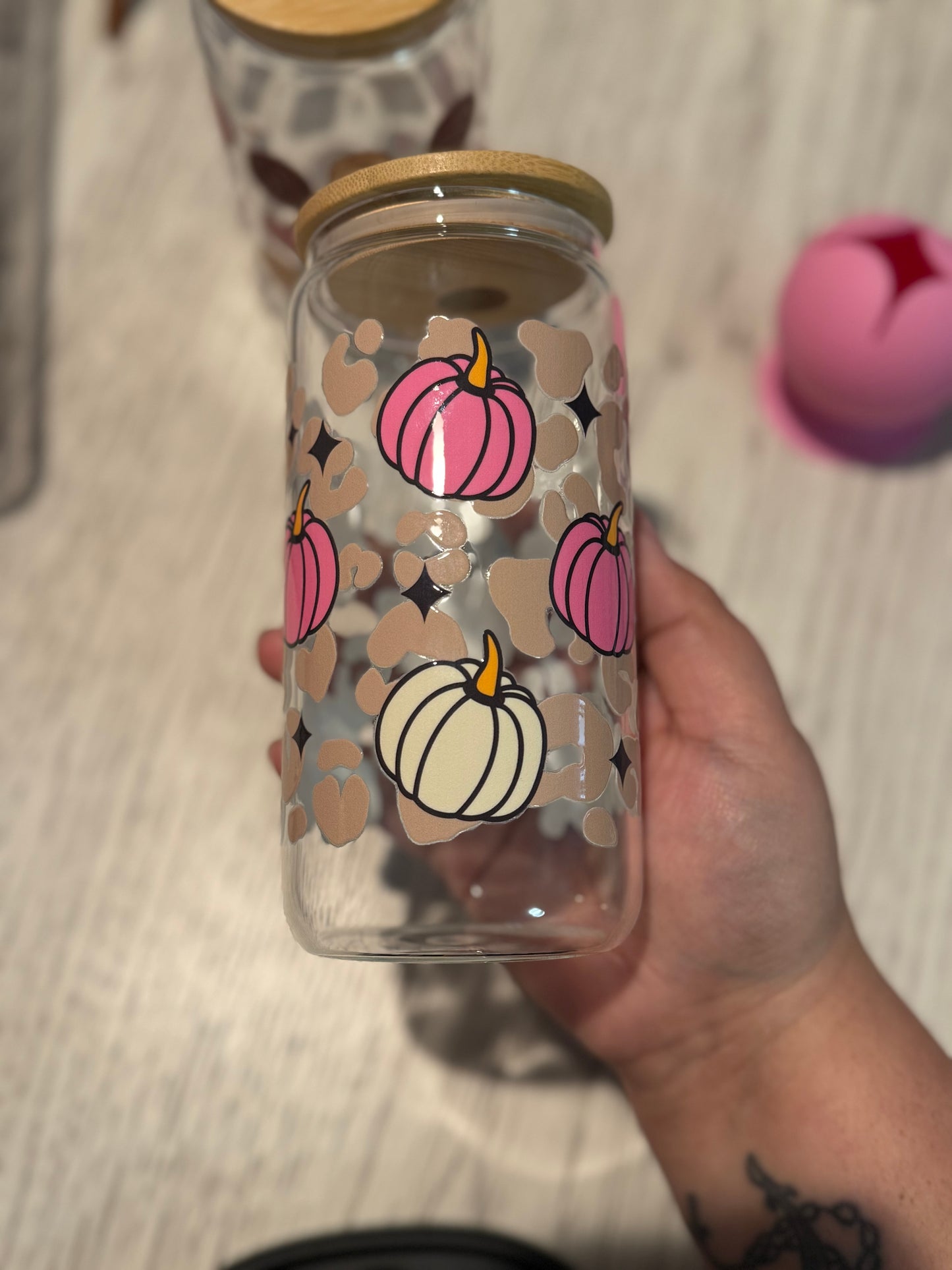 16oz glass soda can cup